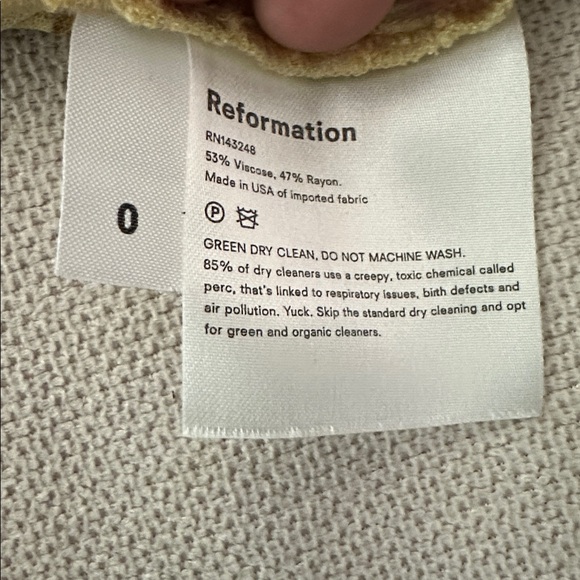 REFORMATION JEWEL TOP KENSINGTON SWEETHEART NECK YELLOW FLORAL SIZE 0 - Picture 8 of 9